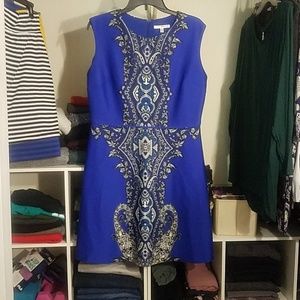 Pretty fitted royal blue dress size 14 petite